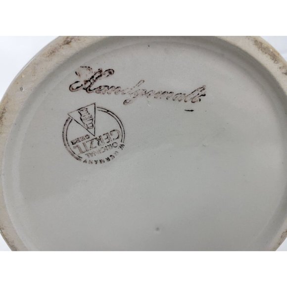 Vtg Gerzit Gerz German Salt Glaze Stoneware Lidded Jar Crock Handgemalt 10" 80oz - Picture 12 of 12